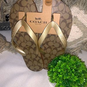 Coach flip flops- size 7. * brand new*